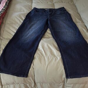Old Navy Women's Dark Blue Flare & Wide Leg Jeans